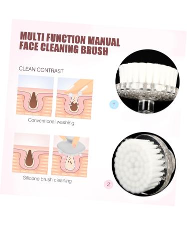 Angoily Cleansing Brush Face Scrub Brush Exfoliating Body Scrub Silicone Facial Brush Manual Brush Face Cleaning Brush Cleaning Electric Scrub Brush Deep Pore Daily Pores Pp White Crystal - Buy Online on GoSupps.com