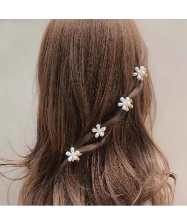 Hair Clips 10 Pieces Small Pearl Hair Clips Mini Pearl Claw Clips Bangs Clips Women Girls Decorative Hair Accessories Sweet Style. (10pcs of One Flower Duckbill Clips) - Buy Online on GoSupps.com