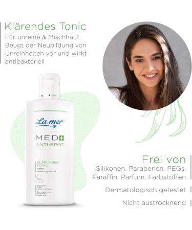 Buy La Mer Med+ Anti-Spot Clarifying Tonic | 200ml Facial Water for Blemished Skin - Cleans Clogged Pores Reduces Pimples & Blackheads Antibacterial & Soothing - Buy Online on GoSupps.com