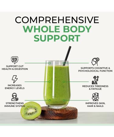 Inspiriko Super Greens Powder with 18 Natural Superfood Ingredients - Spirulina Kale Moringa - Green Powder Superfood with Probiotics 150g UK Made Vegan - for Energy Digestion Immune Support 150 g (Pack of 1) - Buy Online on GoSupps.com