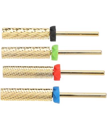 Nail Drill Bits Nail Drill Bit Set Gold Repair Cleaning Grooves Portable Cylindrical Extra Long With Storage Boxes For Salon - Buy Online on GoSupps.com