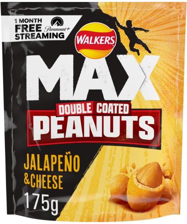Walkers Max Strong Jalape o & Cheese Sharing Double Coated Peanuts 175g (Case of 8) Yellow (Pack of 2) 175 g (Pack of 16) - Buy Online on GoSupps.com