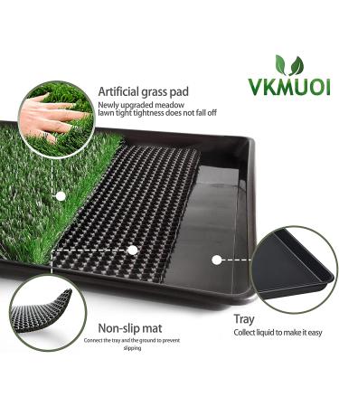 VKMUOI Dog Grass Pad with Tray for Indoor-Outdoor Puppy Potty Training - Buy Online on GoSupps.com