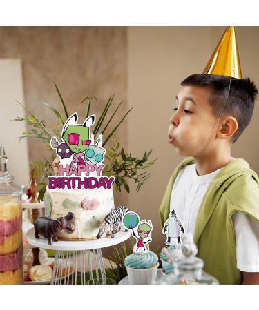 25pcs Invader ZIM Birthday Decorations Invader ZIM Cupcake Toppers Invader ZIM Birthday Cake Toppers Invader ZIM Party Decorations Themed Party Cake Decorations Supplies - Buy Online on GoSupps.com