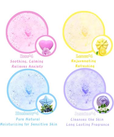 Lanwexy Bath Foot Bombs - 16 Pack with Bath Salt, Tea Tree Oil | Organic Handmade Aroma Pure Essential Oil Bubble Foot Balls for Callus, Cracked, Odor - Buy Online on GoSupps.com