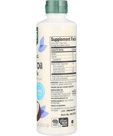 365 by Whole Foods Market Organic Vanilla MCT Oil 16 Fl Oz - Buy Online on GoSupps.com
