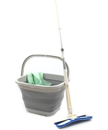 Sammart 11L Collapsible Rectangular Handy Basket - 2.9 Gallon Space-Saving Bucket, Gray - Buy Online on GoSupps.com