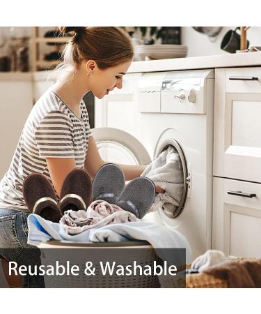 Youeon Men's Spa Slippers - 8 Pairs Non-Slip Disposable Coral Fleece Guest House Slippers - Buy Online on GoSupps.com