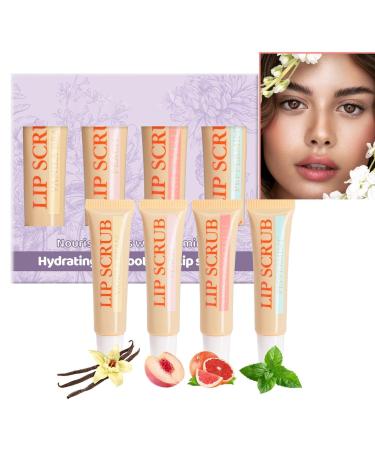 Exfoliant pour les l vres et cr me hydratante crayon exfoliant pour les l vres | Rouge l vres hydratant | 4X Lip Moisturizer Produits de soins des l vres ensemble de gommages l vres hydratants