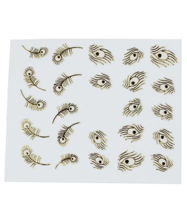 y- Gold Nail Stickers Nail Art Stickers for Lady