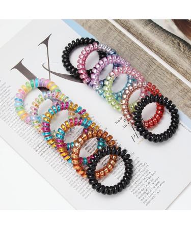 Spiral Hair Ties 12PCS - Colorful Traceless Elastic Coils for Women & Girls - Buy Online on GoSupps.com