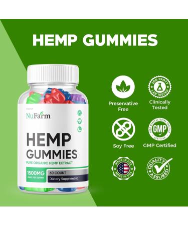 (3 Pack) Nufarm Gummies - Official Formula - Nufarm Hemp Gummies Premium Blend Hemp Gummies Nufarm Hemp Advanced Formula 25mg per Gummy 1500mg Per Bottle Big Size Great Taste New Gummy (180 Gummies) - Buy Online on GoSupps.com