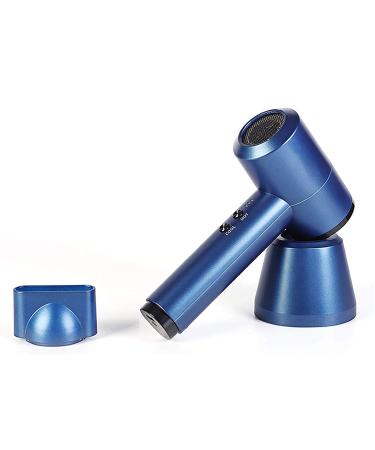 Portable Cordless Hair Dryer Hand-held Wireless Hair Dryer Rechargeable Blow Dryer for Blowing Hair Painting Drying Blue
