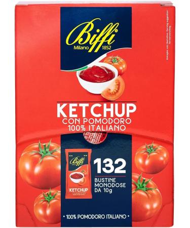  Italian Gourmet E.R. Biffi 132 Pack of 6 Ketchup Sauces 10g Ideal for chips hamburger buns and sandwiches + Italian gourmet polpa 400g - Buy Online on GoSupps.com