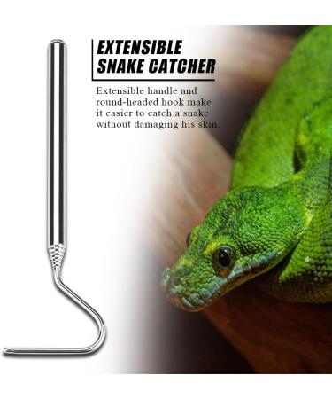 Stainless Steel Snake Hook - Extendable 16.5-68cm - Reptile Catcher Tool for Controlling and Moving Snakes - Buy Online on GoSupps.com