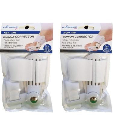 Extreme Fit Orthopedic Bunion Corrector (2-Pack) for Women and Men - Adjustable Soft-Comfort Hammer Toe Straightener and Corrector - Breathable Medical-Grade Bunion Splint - Buy Online on GoSupps.com
