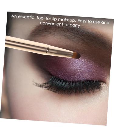 minkissy Double Ended Lipstick Brush Lip Makeup Beauty Tool Portable Lip Brush Travel Size Lipstick Brush Cosmetology Kit Cosmetics Brush Miss Lip Balm Artificial Fiber Double Head 12x1x1cm Golden - Buy Online on GoSupps.com