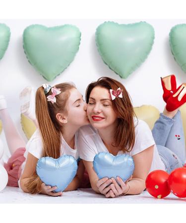 Whaline Valentine's Day Heart Hair Bow Clips - 4Pcs Glitter Red Pink Barrettes for Girls, Teens - Sparkly Hair Accessories for Party, Wedding - Buy Online on GoSupps.com