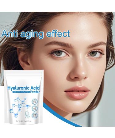  G n rique Hyaluronic Acid Powder 100g Water-Soluble Smooth Facial Moisturizer Beauty Formula Gentle Support Skin Hydration and Moisture Supplements For Women Girls - Buy Online on GoSupps.com