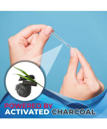 Activated Charcoal Floss with Xylitol and Plant Based Wax | Fresh Mint Flavor | 50 Meters Each (2 Count) - Buy Online on GoSupps.com