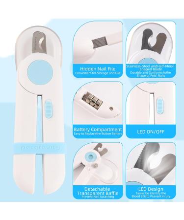 Famini 2-in-1 Nail Clippers with LED Light for Dogs & Cats | Claw Scissors Nail Files & Protective Spray | International Shipping - Buy Online on GoSupps.com