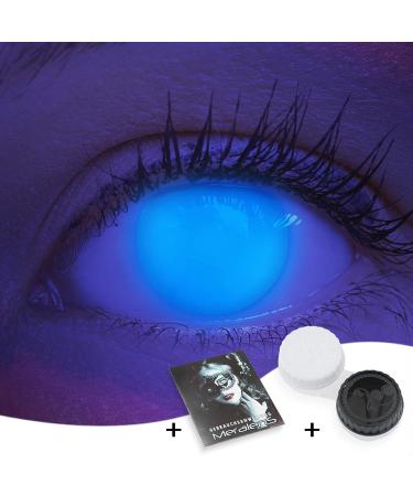 Colored UV Contact Lenses - Electric Blue & Neon Glow Annual Lenses for Halloween Mardi Gras & Carnival - Top Quality Without Prescription - Buy Online on GoSupps.com
