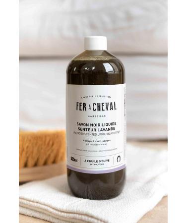 Fer à Cheval All Purpose Cleaner - Liquid Black Soap with Olive Oil Natural Multi-Concentrated Detergent (500ml/16.91 fl oz) - Lavender Scent | Eco-Friendly & International Shipping - Buy Online on GoSupps.com