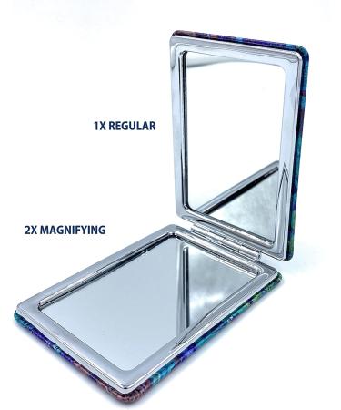 Aeisage Handheld Compact Mirror - Starry Night Design | 2.75 Diameter Pocket Size Makeup Mirror for Men and Women - Buy Online on GoSupps.com