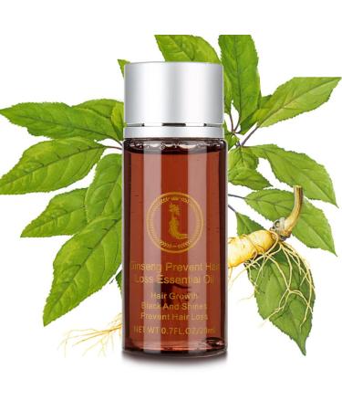 Hair serum natural ginseng hair growth essential oil for all hair types hair loss treatment fast powerful hair growth essence 20ml