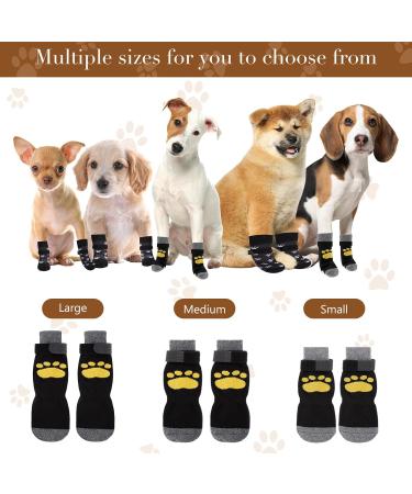 Vyuwast 8 Pcs Dog Socks Paws Stop Licking Anti-Slip Dog Paw Protectors with Adjustable Straps Dog Cat Socks with Grips for Small Medium Large Dogs Puppy Indoor Outdoor Hardwood Floor Walking(L) - Buy Online on GoSupps.com