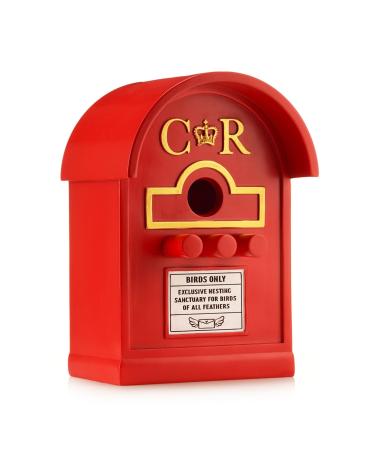 Wrenbury Post Box Bird Box Nesting Box Bird House for Small Birds | Traditional Letterbox Design | Weather Resistant UV Resin | Perfect for Robins Wrens Finches Blue Tit and Sparrows