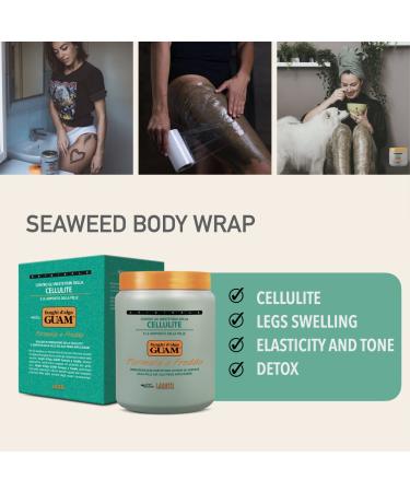 GUAM Cold Formula Seaweed Body Wrap 500gr - Cooling Anti-Cellulite Wrap for Thighs & Legs | Mud Mask for Body Sculpting & Firming - Buy Online on GoSupps.com