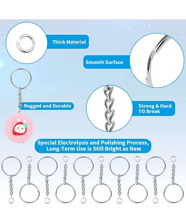 Paxcoo 50Pcs Keychain Making Kit with Chains and Jump Rings - DIY Keychain Findings Bulk for Crafts - Buy Online on GoSupps.com
