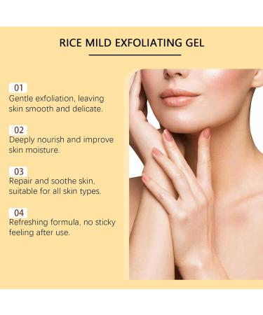 Rice Moisturizing Cleansing Gel Rice Face Scrub - Brightening Body Scrub Facial Pore Cleanser Exfoliating Gel - Brightening Moisturizing Face Scrub (1PC 100G) - Buy Online on GoSupps.com