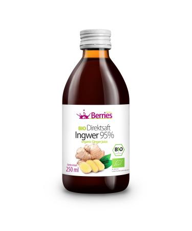 Berries polska organic juice pressed directly from organic fruit cold -pressed - without dyes without sugar without GMO without preservatives - vegan vegetarian - taste ginger - 250ml ginger 250 ml (1 Pack)