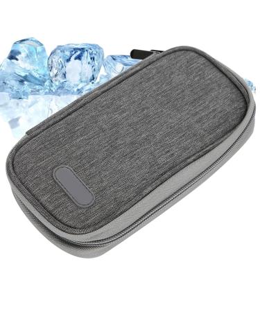 Insulin Cold Storage Bag - Waterproof Portable Cool Bag for Patient Care | Black Bottom Red Flower Design | Imported Oxford Cloth Material | Grey Color - Buy Online on GoSupps.com