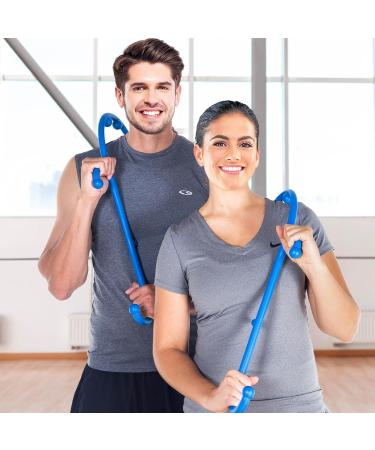Trigger Point Massager - Back Neck & Shoulder Self Massager for Myofascial Release | Foot Massager Gift for Men & Women (Blue) - Buy Online on GoSupps.com