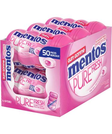 Mentos Pure Fresh - Bubble Fresh Flavour - Pack of 6 bottles (300 pieces) - Sugar-free Gum Bubble Fresh 300 count (Pack of 1) - Buy Online on GoSupps.com