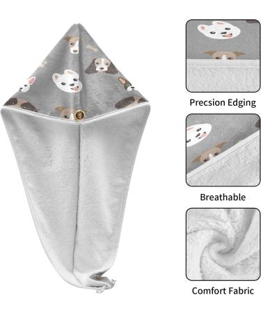 Cute Dogs Paws Dry Hair Cap | Quick Drying Towel Set with Button Headband | Super Absorbent & Soft Comfort for Pets - International Shipping Available - Buy Online on GoSupps.com