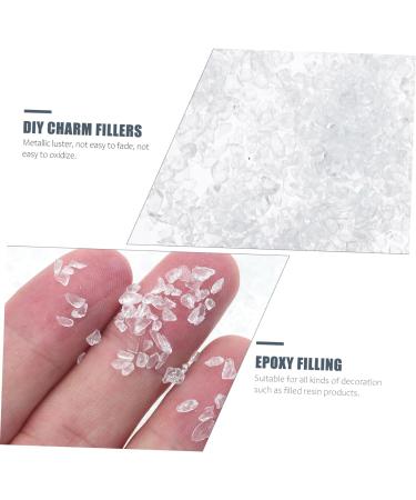 WOONEKY 1 Glass Chip Diy Crafts Colored Glass Epoxy Filling Metal Filler Nail Tech Accessories Joint Holders Bulk Crushed Crystal Chips Nail Art Stone Nail Gem Nail Stickers Manicure 0.5X0.3cm transparent - Buy Online on GoSupps.com