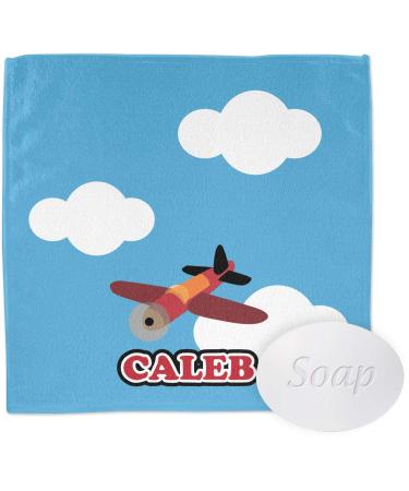 YouCustomizeIt Personalized Airplane Washcloth