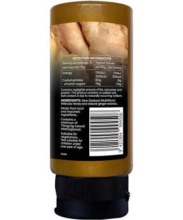 Melora 100% Pure Manuka Honey Squeeze Bottles (Ginger) - Certified and Natural - Buy Online on GoSupps.com