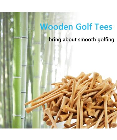 Zivisk Wooden Golf Tees 3-1/4" 2-3/4" 2-1/8" 1-1/2" Available 100 Count Bamboo Tee Golf (Natural Color White Black Green Blue Red Pink) 2 3/4 inch Natural Color - Buy Online on GoSupps.com