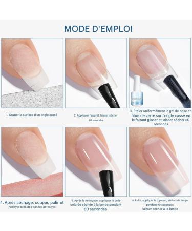  Nudorpn Nail Builder Gel | Clear Fiberglass Base Gel for Nails | Quick-Drying 15ml Manicure Accessories for Women for Salon Travel Outdoor Indoor and Home Use - Buy Online on GoSupps.com