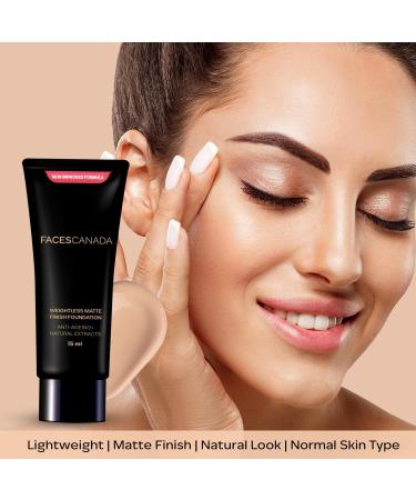 Weightless Matte Finish Foundation - Beige 15ml | Lightweight | Natural Finish | Anti-Ageing | Non-Clog Pores | Enriched With Olive Seed Oil Grape Extract Shea Butter - Buy Online on GoSupps.com