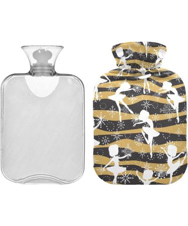 NAANLE Christmas Ballet Dancer Heat Bottle - 1L Transparent Warm Water Bottle for Hand & Foot Therapy | Pain Relief & Bed Warmer - Buy Online on GoSupps.com