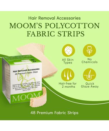 MOOM Polycotton Waxing Strips for Women - 48 Count (Pack of 1) - Buy Online on GoSupps.com