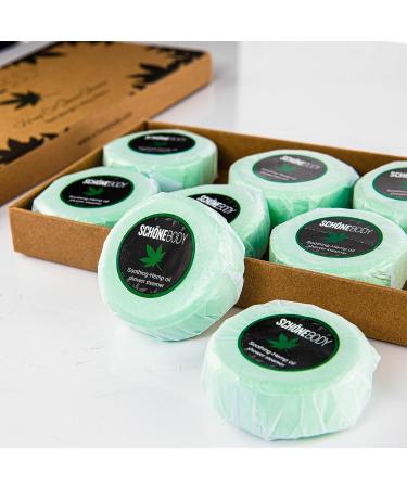 Hemp Shower Steamer Bombs Set of 8 - 50g Large Shower Bombs for Relaxation with Mint and Lavender Essential Oils - Vegan Friendly by Schone Body - Buy Online on GoSupps.com