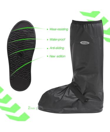 JZSSXLW Rain Snow Waterproof Shoe Covers - XX-Large Black - Unisex Motorcycle Boots - Buy Online on GoSupps.com