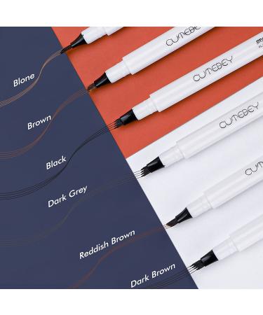 CUTEBEY Microblading Eyebrow Pen - Waterproof and Smudge-proof Brow Pen for Natural Looking Brows - Brown - Buy Online on GoSupps.com